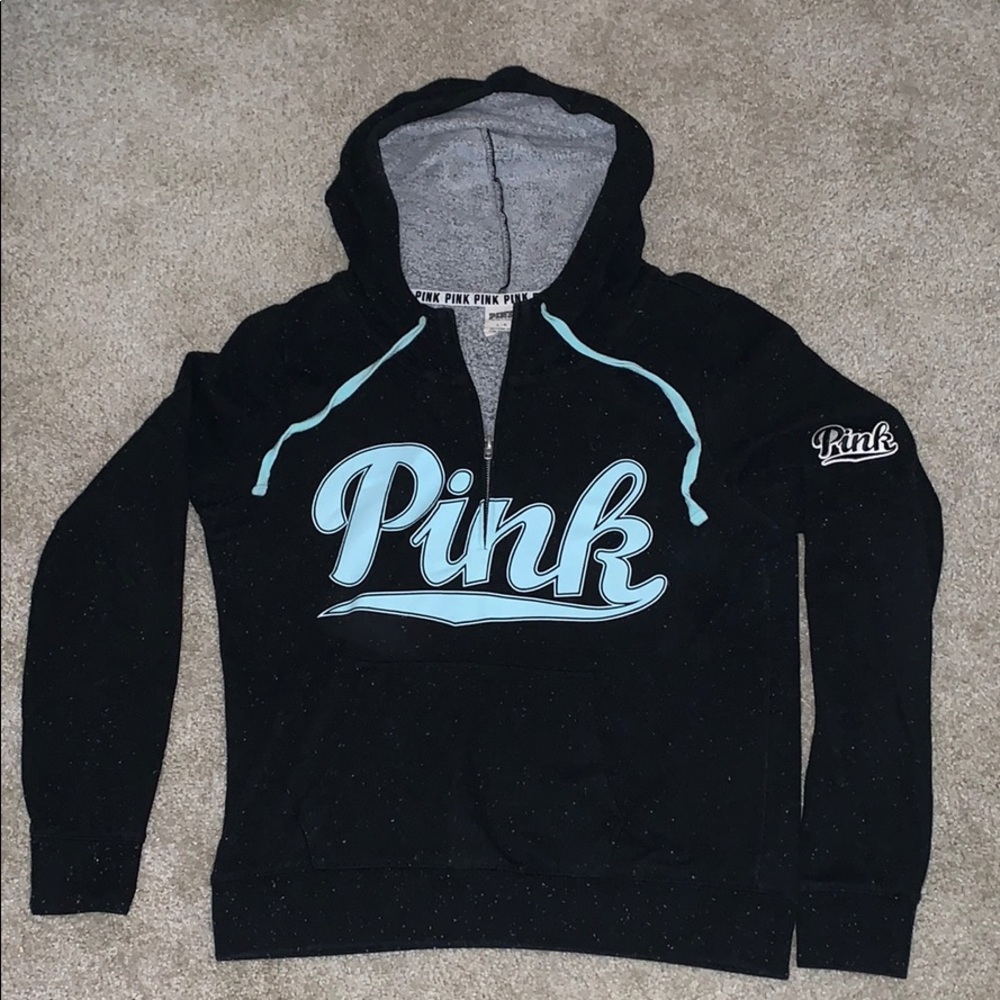 PINK hooded quarter zip
